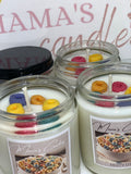 Fruit loops cereal candle